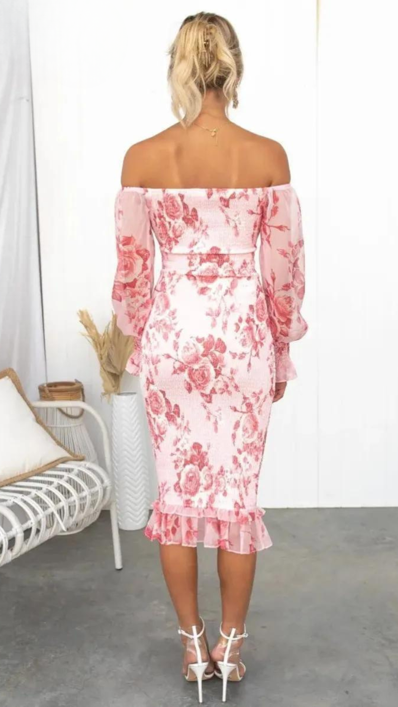 Dahlia Midi Dress, view 4 - Elena Harper