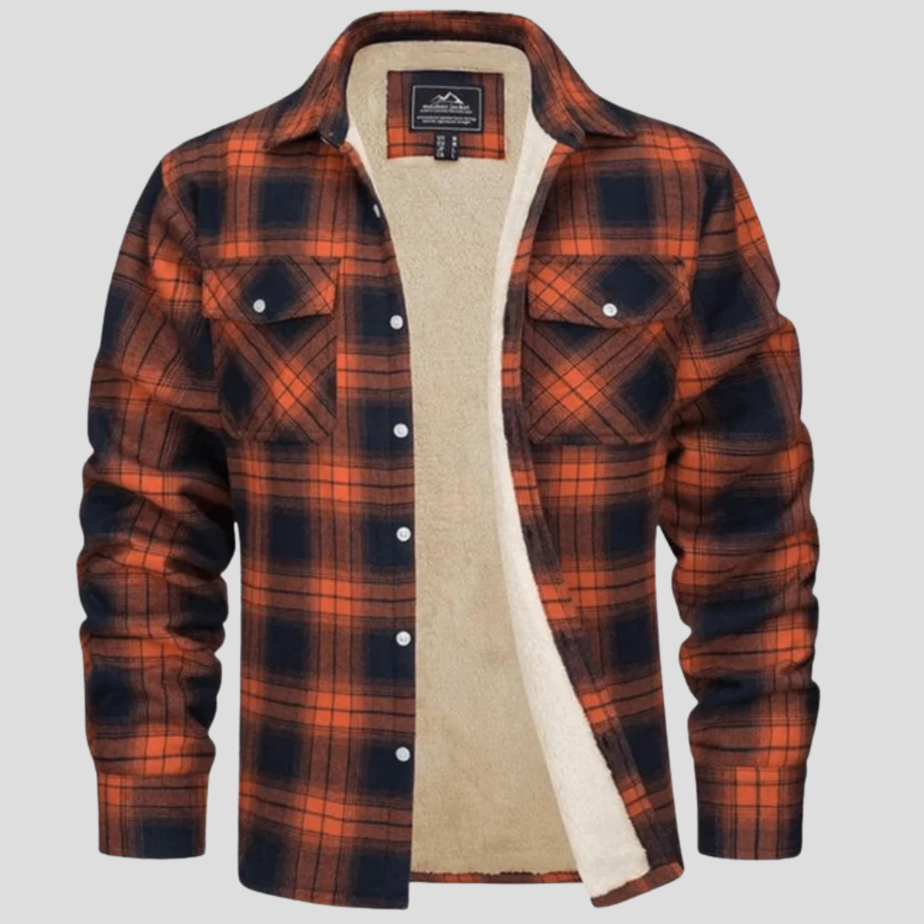 Men’s Plaid Jacket with Fleece Lining