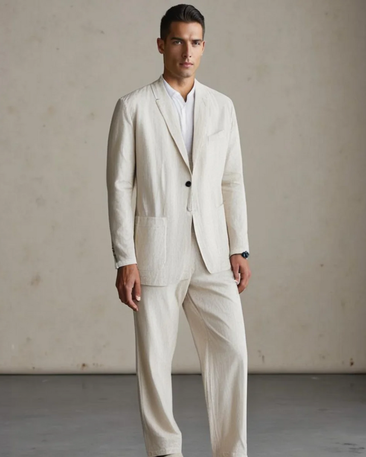 Stephen Classic Cardigan and Trouser Set, view 2 - Elena Harper