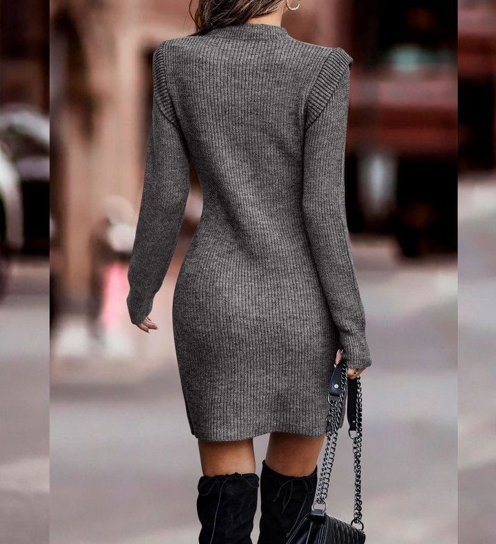 Eliana Elegant Knit Dress, view 7 - Elena Harper