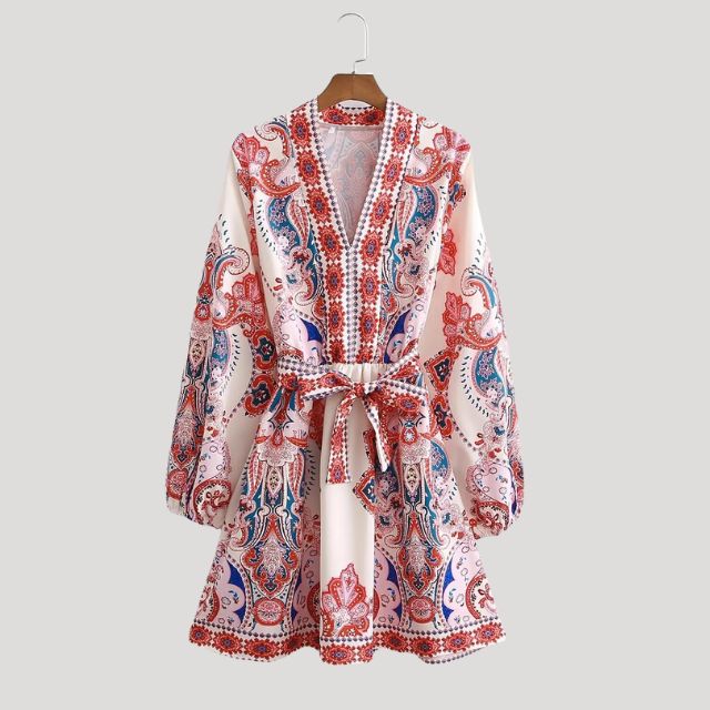 Camilla - Cashmere Minidress with Belt