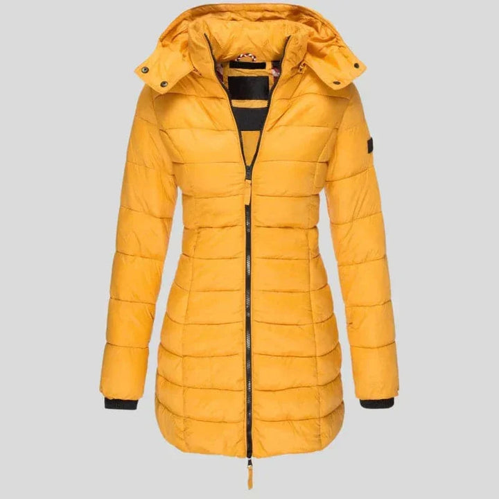 Valérie - Elegant Long Hooded Down Jacket