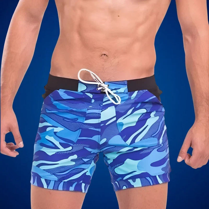 Men's Quick-Dry Swim Shorts for Beach & Pool, view 2 - Elena Harper