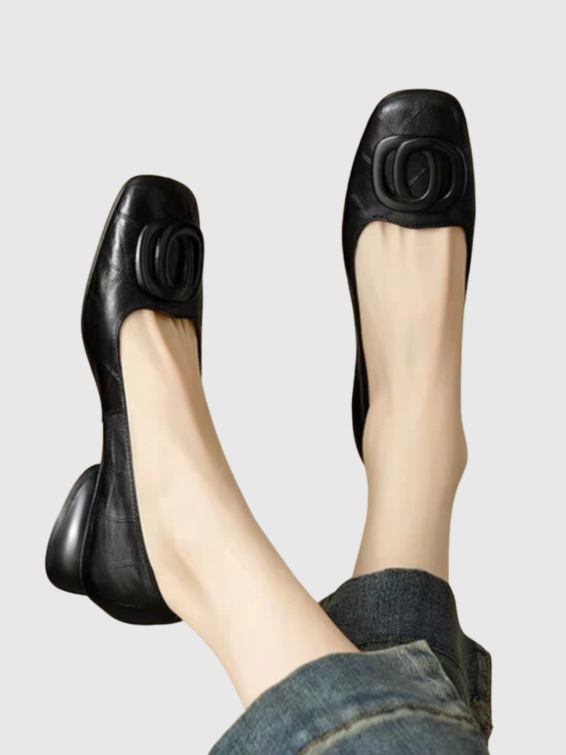 Norelle™ | Comfortable Orthopedic Ballerinas with Square Toe