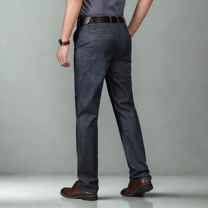 CLASSIC FIT STRETCH DENIM JEANS FOR MEN