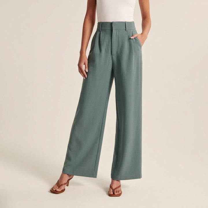 Greta | Women's High-Waisted Trousers Straight Cut Elegant