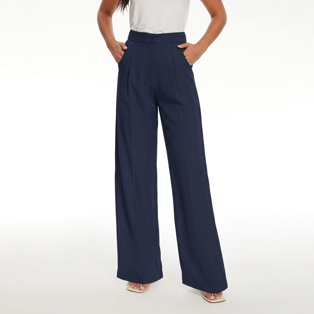 Greta | Women's High-Waisted Trousers Straight Cut Elegant