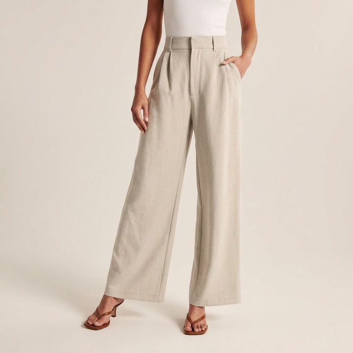 Greta | Women's High-Waisted Trousers Straight Cut Elegant