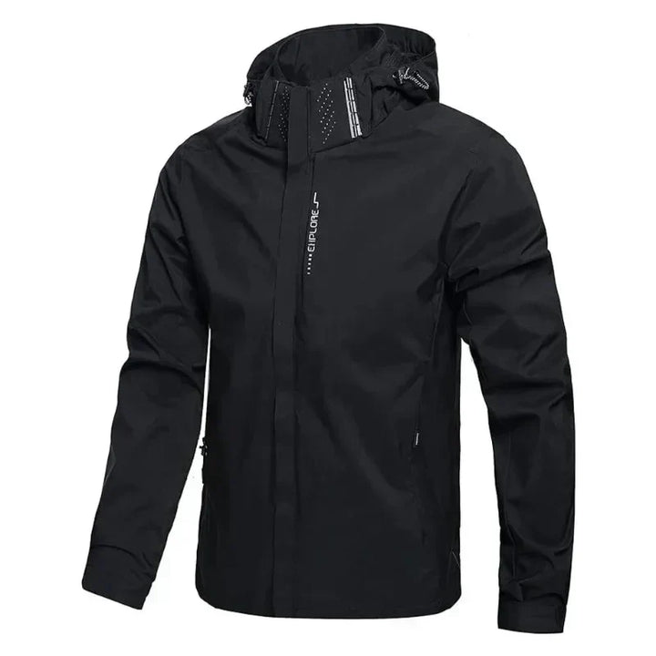 Men's Lightweight Hooded Rain Jacket - Weatherproof & Reflective