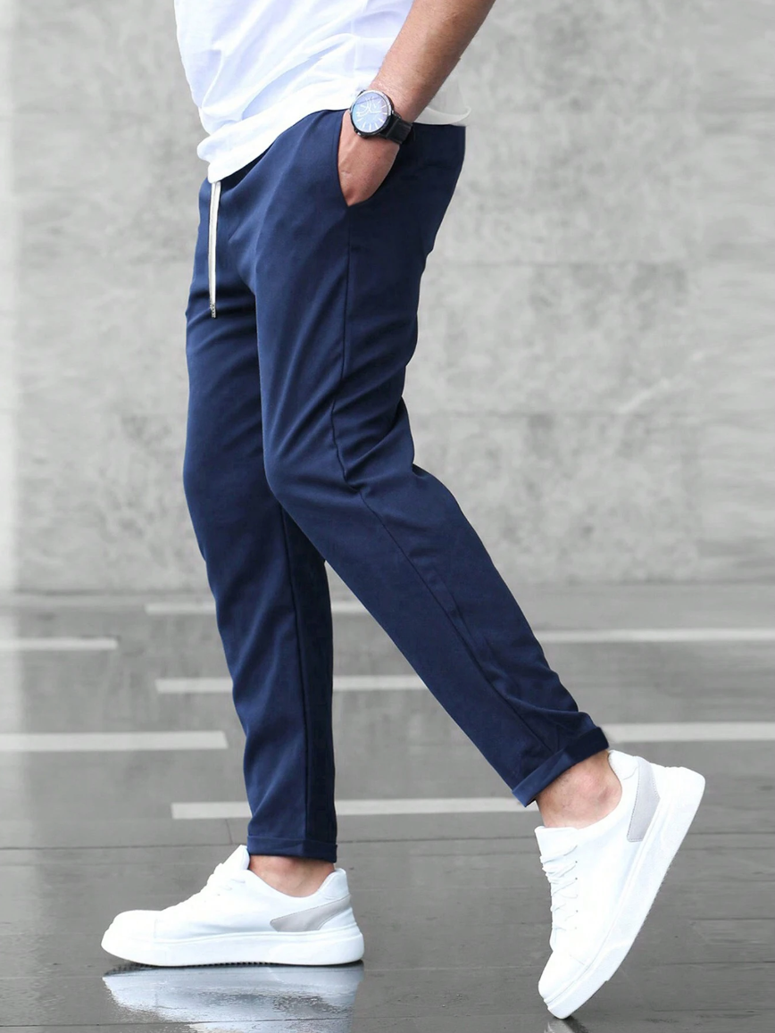 Jogging Slim Fit Premium Men – Casual Fitted Pants with Drawstring