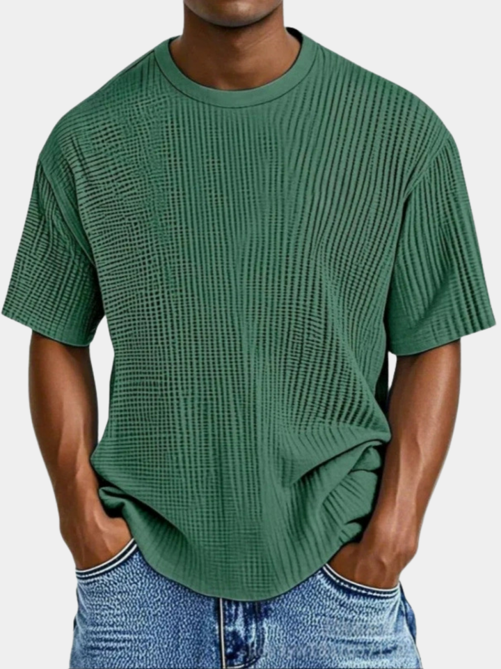 LAURENT MONACO | WAFFLE KNIT T-SHIRT FOR MEN