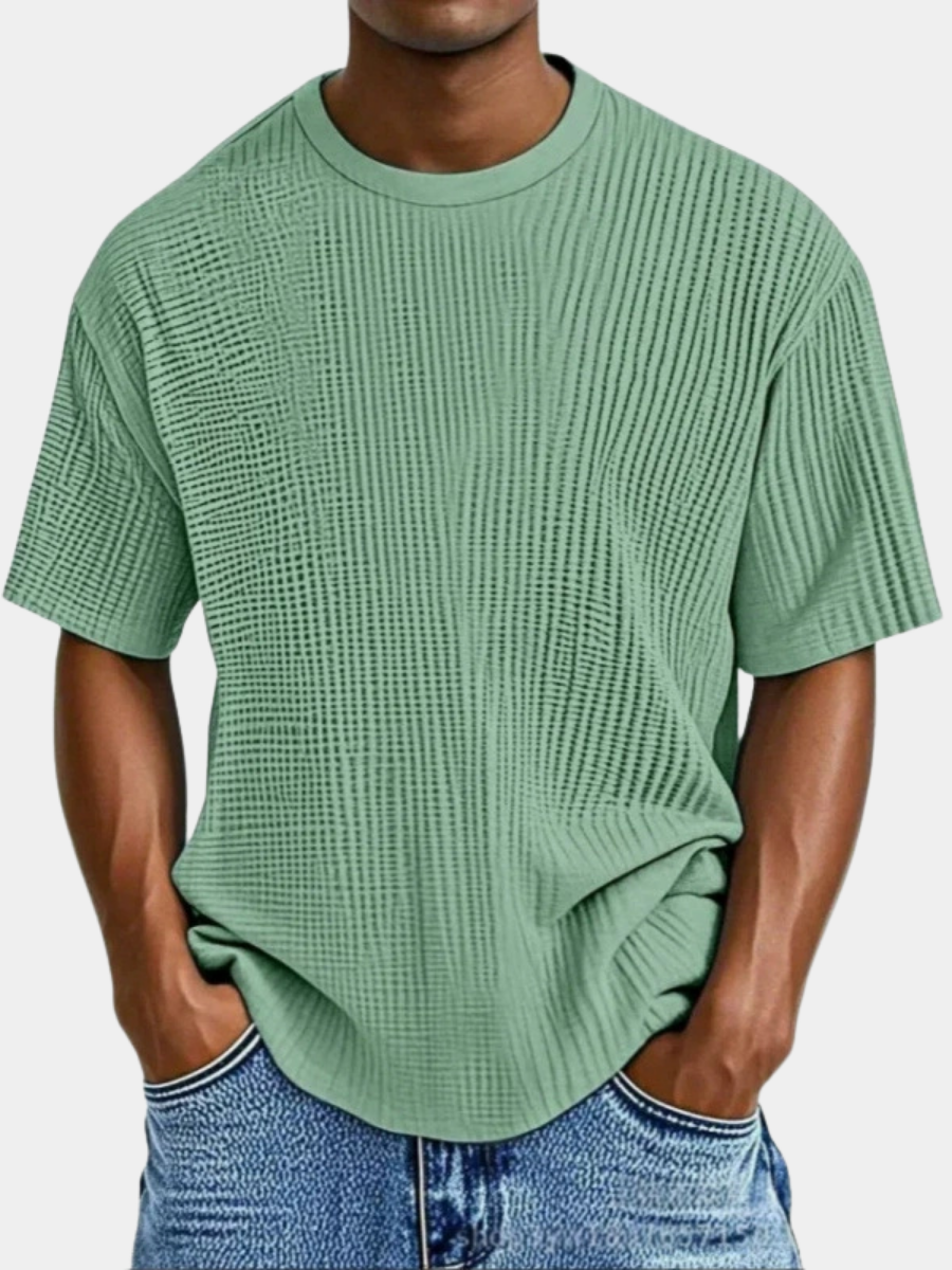 LAURENT MONACO | WAFFLE KNIT T-SHIRT FOR MEN