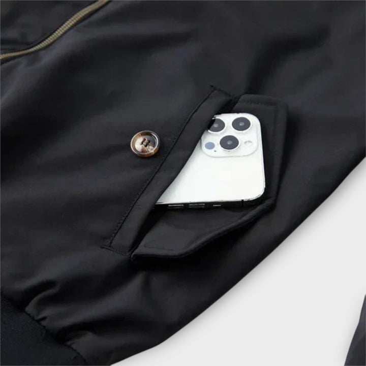 Lightweight Zip-Up Jacket for Men – High Collar Transitional Jacket