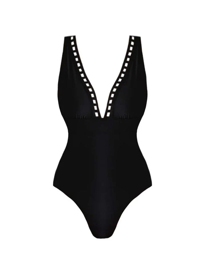 Sexy Cutout Swimsuit with Mini Skirt Set