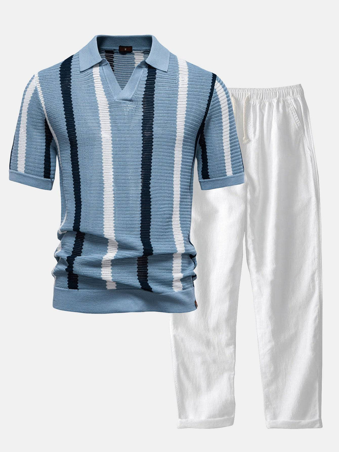 Villefranche Riviera Set by Emma & Rose Durban, featuring a stylish polo shirt and matching accessories on a neutral background.