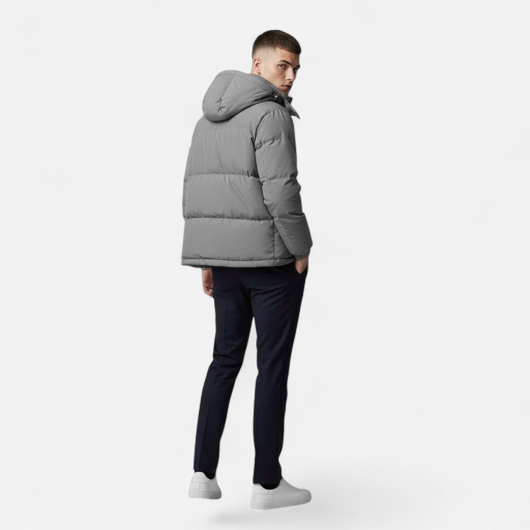 Men's Hooded Padded Jacket: Stay Warm & Stylish All Season, view 9 - Elena Harper