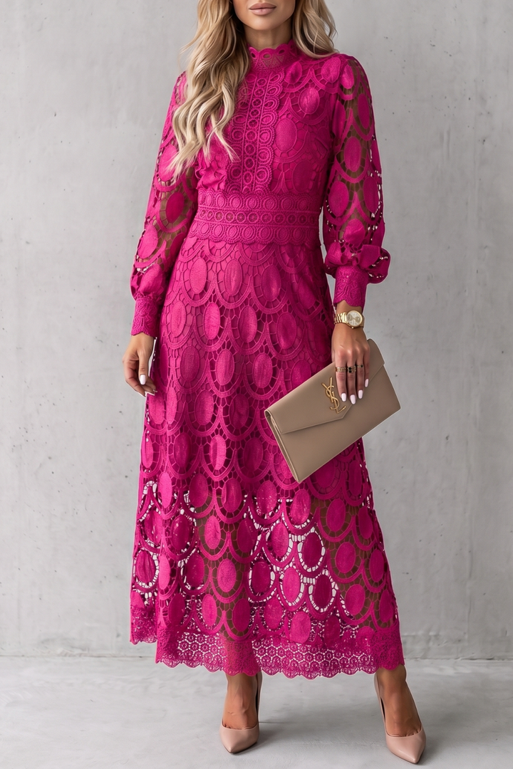 Velmira – Intricate lace elegance – Midi dress