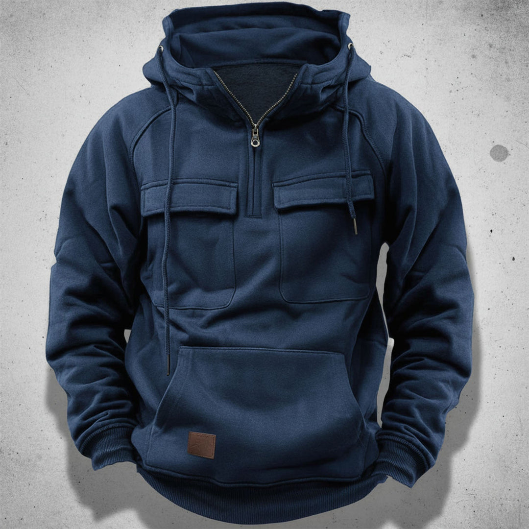 Men's Quarter Zip Hoodie: Ultimate Comfort & Versatile Style, view 4 - Elena Harper