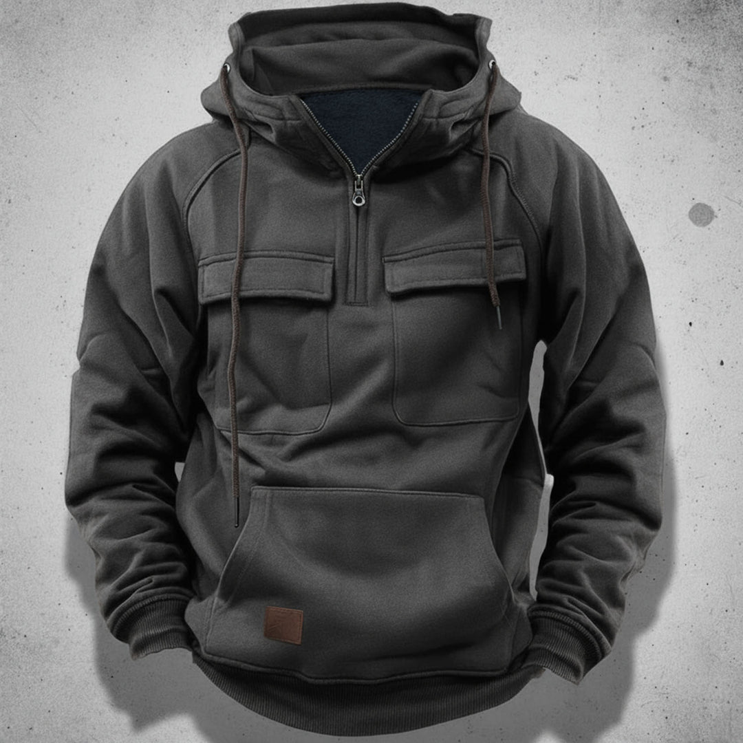Men's Quarter Zip Hoodie: Ultimate Comfort & Versatile Style, view 5 - Elena Harper