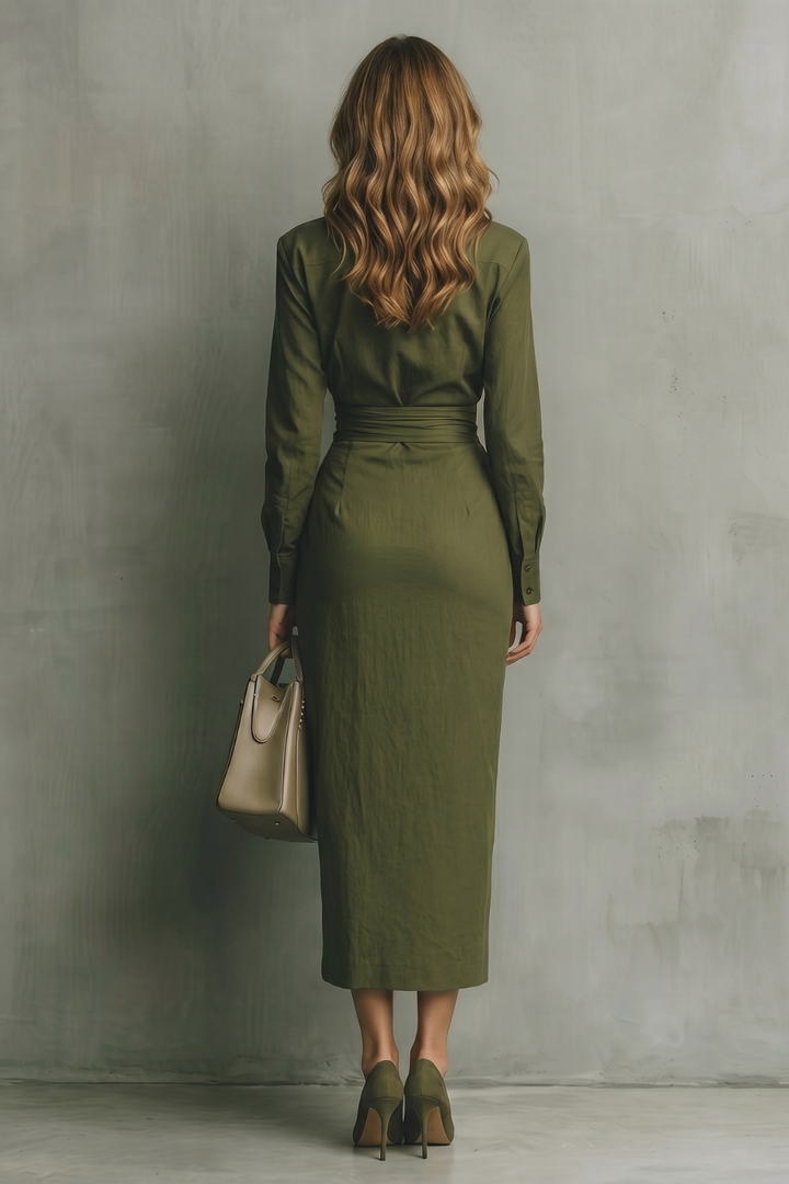 Verdelisse – Draped waist refinement – Maxi dress