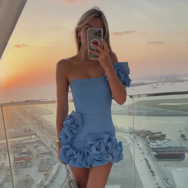Melody - One-Shoulder Ruffled Dress