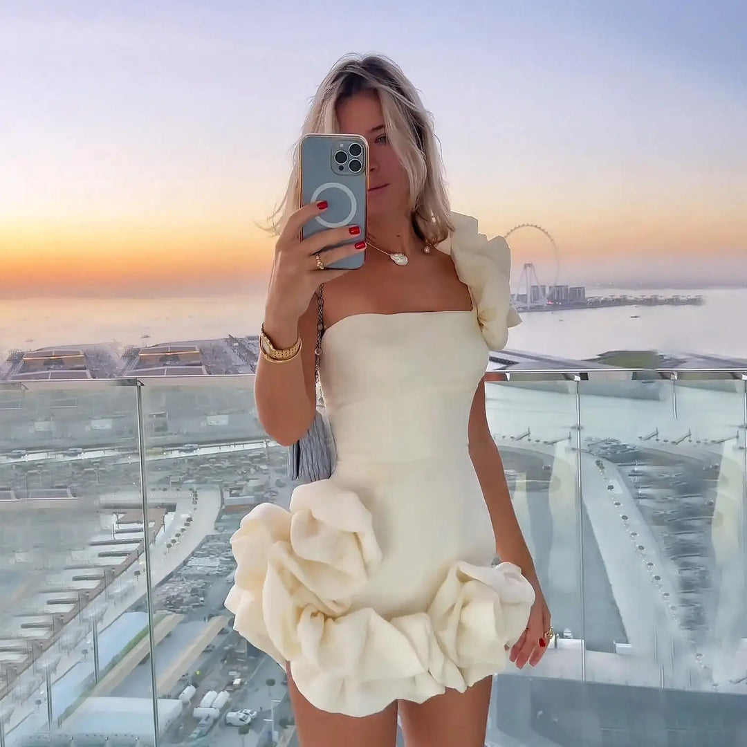 Melody - One-Shoulder Ruffled Dress