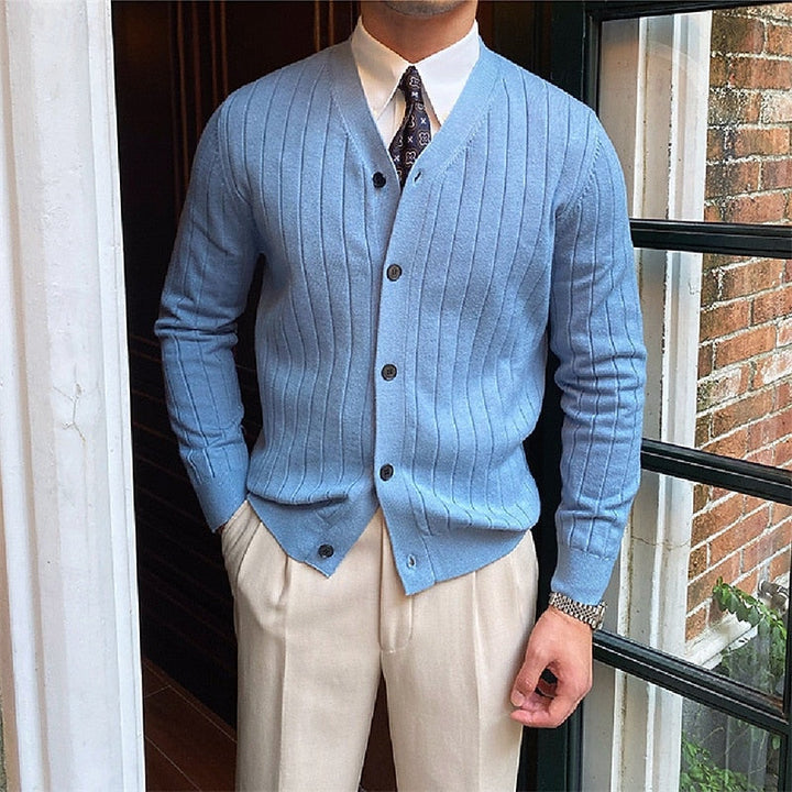 Men's Ribbed Vest with Deep V-Neck