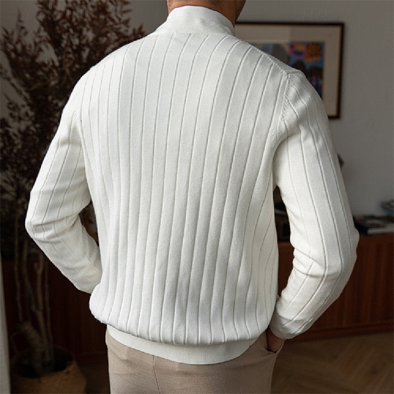Men's Ribbed Vest with Deep V-Neck