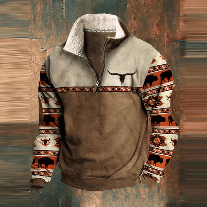 LANCE – RETRO GRAPHIC HALF-ZIP SWEATSHIRT
