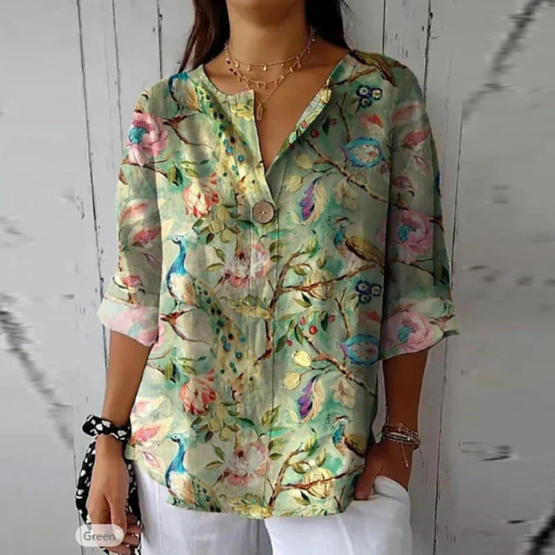 DELACROIX | Blouse Fleurie en Tissu Léger