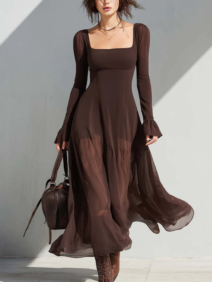 Iona™  |  Sleeves Flare Midi Dress