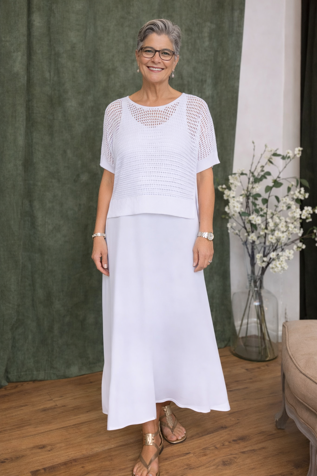 Ingrid™ | Summer Dress with Knitted Top