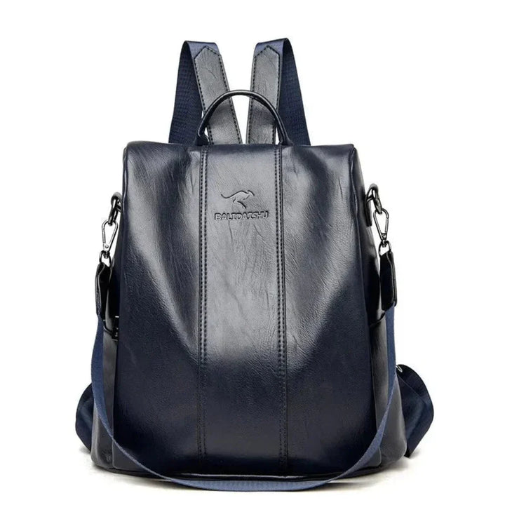 Chic Anti-Theft Backpack for Women Stylish Leather Design with Concealed Storage, view 3 - Elena Harper