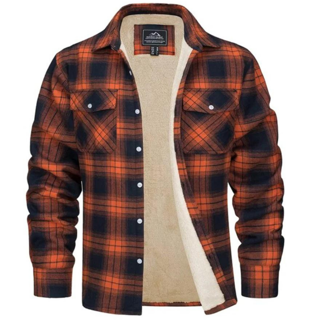 Men's Plaid Winter Jacket Warm & Stylish Outerwear - Elena Harper