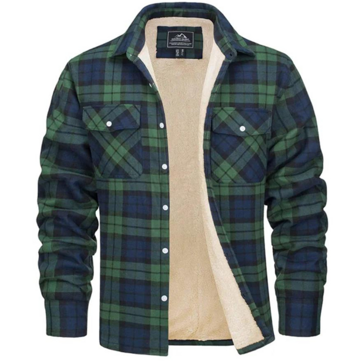 Men's Plaid Winter Jacket Warm & Stylish Outerwear, view 2 - Elena Harper