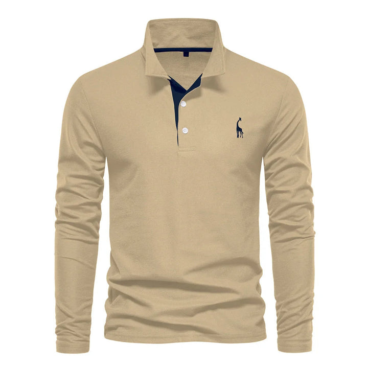 Harrington Oxford Long Sleeve Polo For Men - Elena Harper