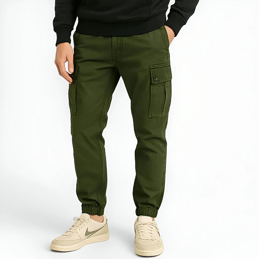 Cotton Cargo Pants for Men, view 7 - Elena Harper