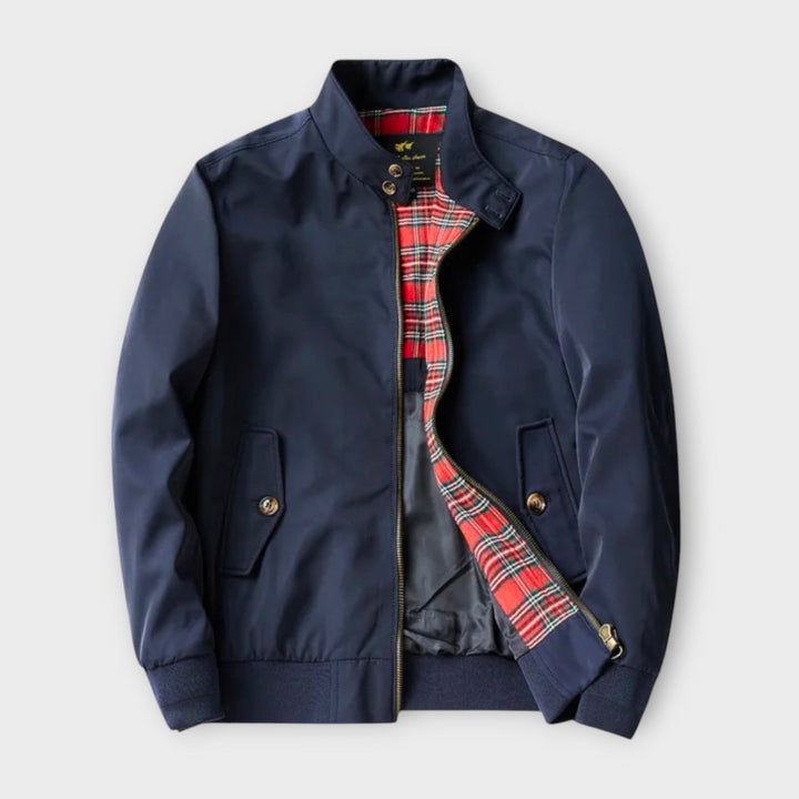 Lightweight Zip-Up Jacket for Men – High Collar Transitional Jacket