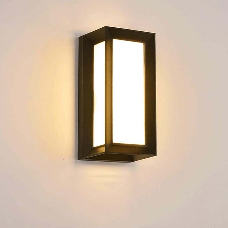 Outdoor Wall Lamp with Motion Sensor – Black, Waterproof LED Garden Lighting