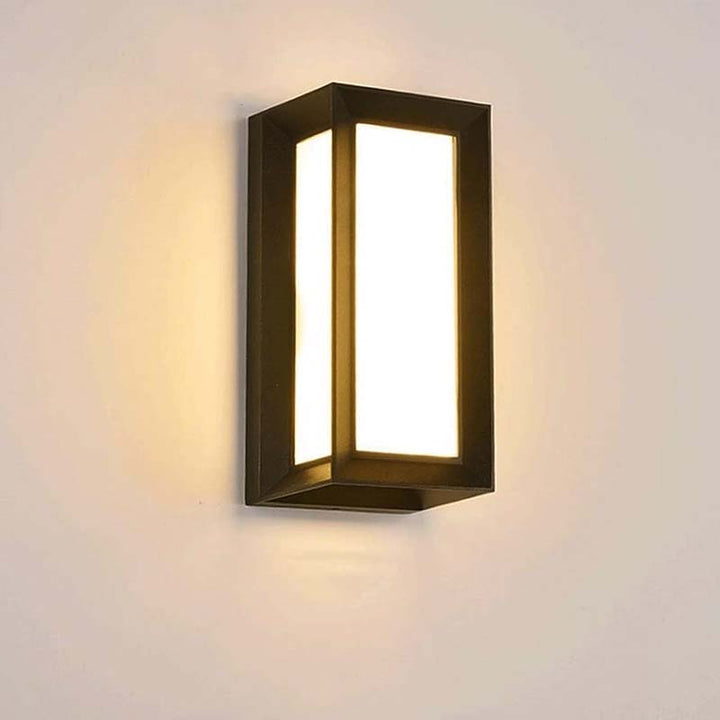 Outdoor Wall Lamp with Motion Sensor – Black, Waterproof LED Garden Lighting