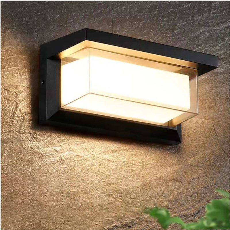 Outdoor Wall Lamp with Motion Sensor – Black, Waterproof LED Garden Lighting
