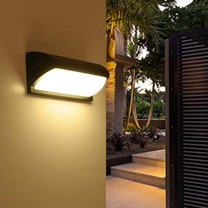 Outdoor Wall Lamp with Motion Sensor – Black, Waterproof LED Garden Lighting