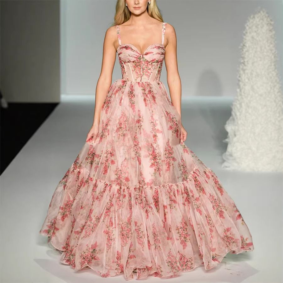Tulle Dress with Layered Ruffles Elysian - Elena Harper
