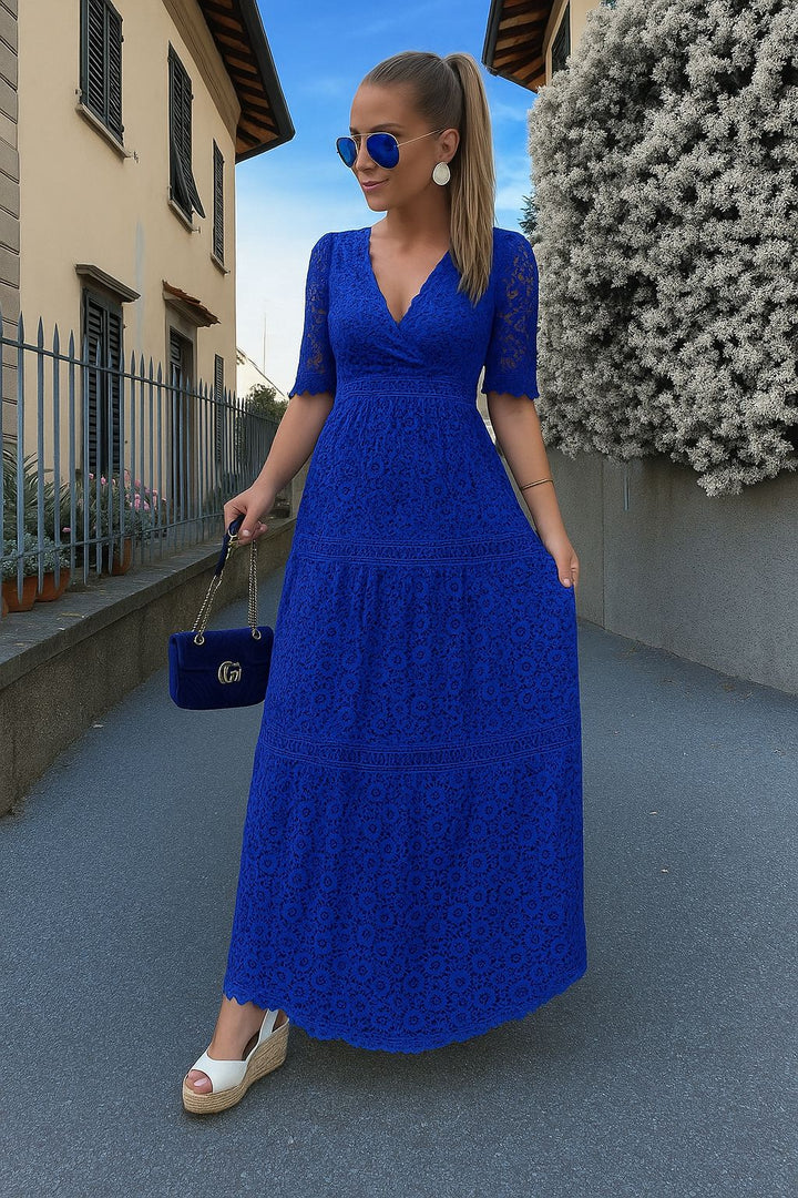 Women's Lightweight Breathable Summer Lace Dress Italian Design