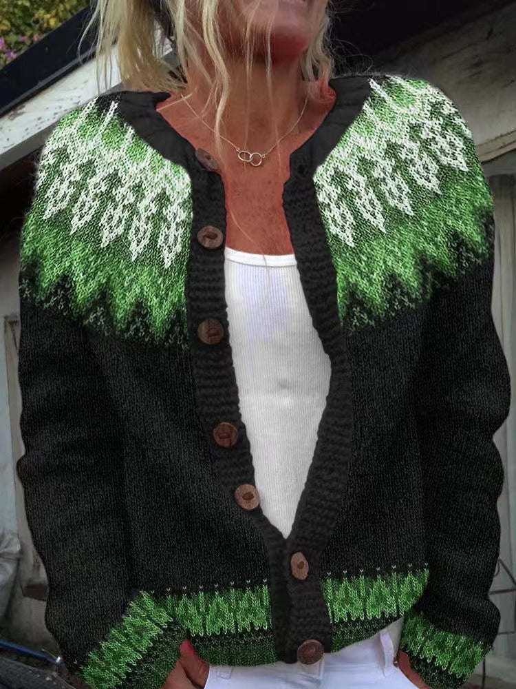 Sada Vintage Icelandic Cardigan, view 2 - Elena Harper