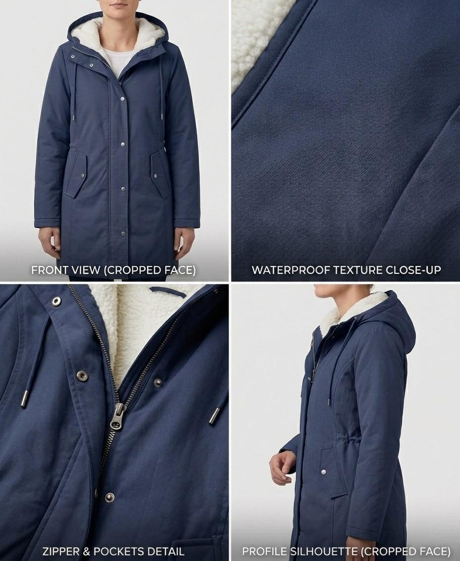 WINTER PARKA WITH FLEECE LINING FOR WOMEN
