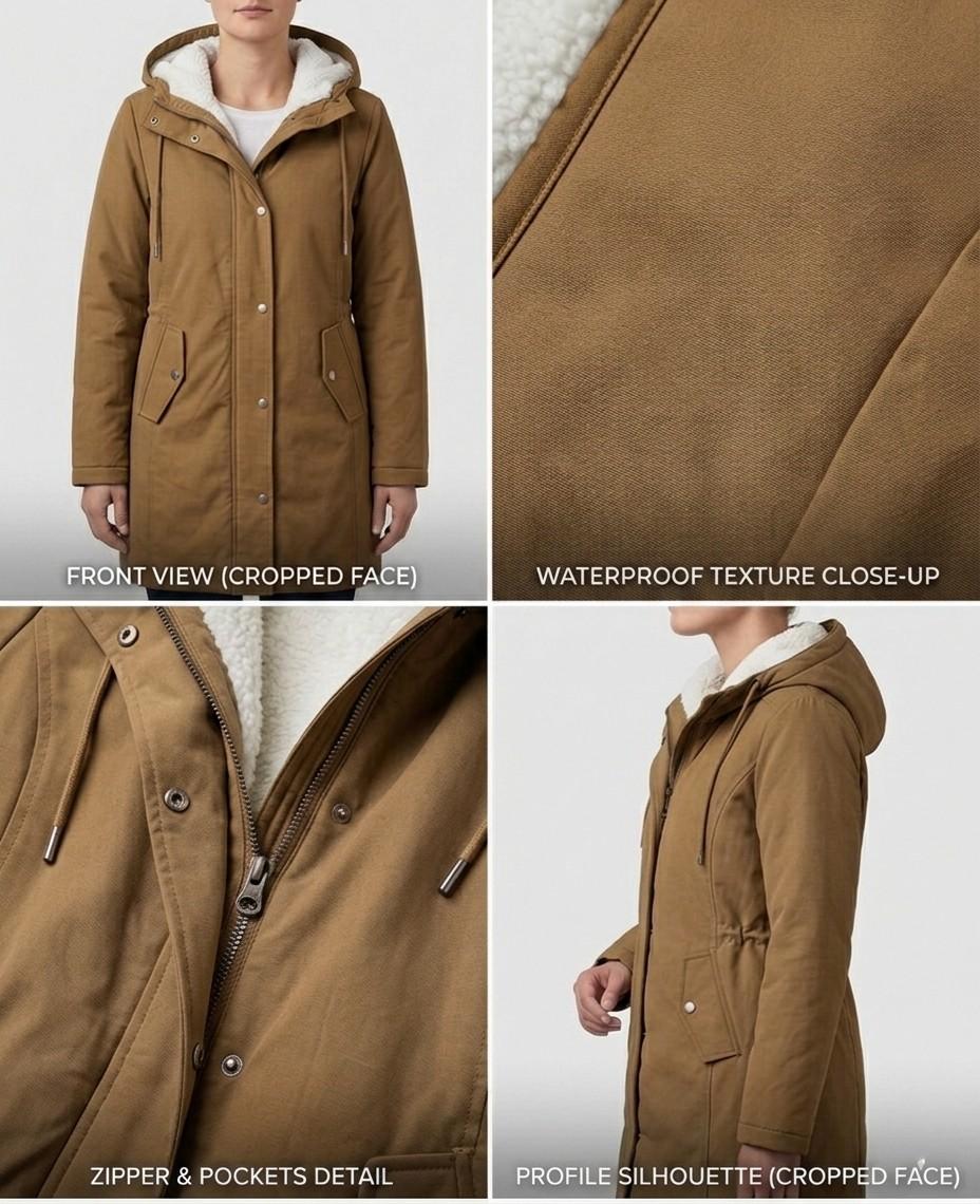 WINTER PARKA WITH FLEECE LINING FOR WOMEN