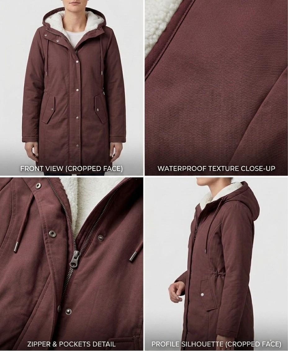 WINTER PARKA WITH FLEECE LINING FOR WOMEN
