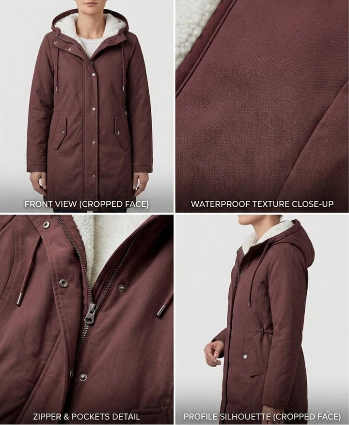 WINTER PARKA WITH FLEECE LINING FOR WOMEN