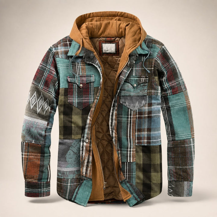LAURENT MONACO | PATCHWORK CHECKED JACKET FOR MEN